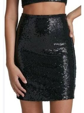 Commando Sequin Mini Skirt Size Small Stretchy Shapewear Black NWT Undershorts